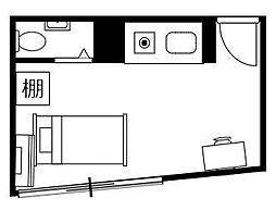 CREDOHOUSE新宿 ワンルームの間取図画像