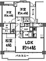 シャンティーあやめ池2階1,080万円