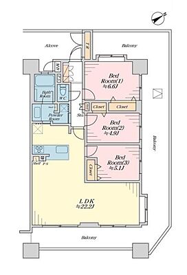 間取り サンクレイドル千葉中央 4階/-