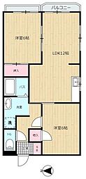 メゾングランドール 2LDKの間取図画像