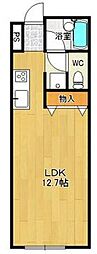 グリーンコーポ上川東 1Kの間取図画像