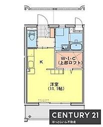 M10.牟田町1 ワンルームの間取図画像