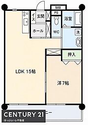 高齢者優良賃貸住宅ラポールのぞみ 1LDKの間取図画像