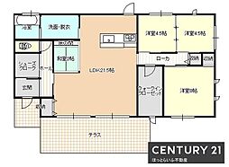 静かな環境で100坪の庭でお子様が遊べる築浅物件です 4LDKの間取り