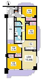 ステージ祥南 4LDKの間取図画像