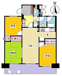 ネオシティ岡崎南 3LDKの間取図画像