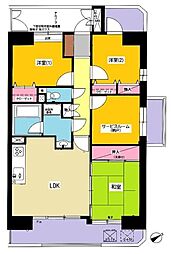 ライオンズマンション西岡崎 3SLDKの間取図画像