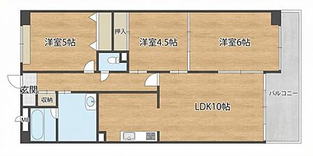 3LDK 間取り