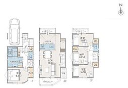 2号棟川崎市新築戸建 ビルトインガレージ