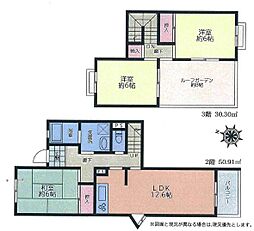 湘南ライフタウン城山住宅2号棟 3LDKの間取図画像