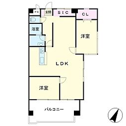 グランドプラザ御油 2LDKの間取図画像