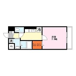 ブルームメゾン南草津 1Kの間取図画像