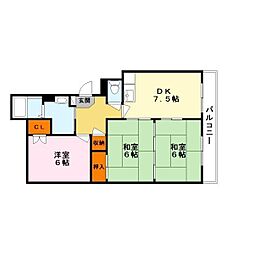 フェリカ葉山 3DKの間取図画像