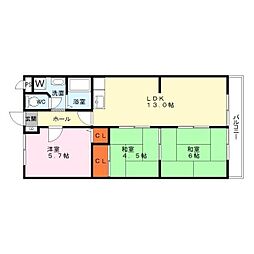 サンクリエート 3LDKの間取図画像