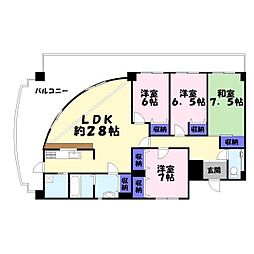 アルコ・ラ・カーサ佃町 4LDKの間取図画像