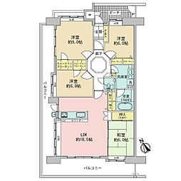 フローレンス長束グランドアーク 4LDKの間取図画像