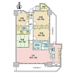 ヴェルディ庚午北弐番館 4LDKの間取図画像