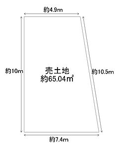 区画図：土地面積：約19.67坪です！