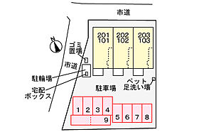 ジャルダンヴェール 103号室 ｜ 茨城県笠間市笠間（賃貸アパート1LDK・1階・51.69㎡） その3