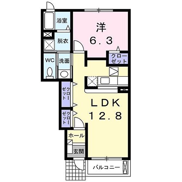 ホマルヴィラ B 102号室｜茨城県ひたちなか市磯崎町(賃貸アパート1LDK・1階・46.49㎡)の写真 その2