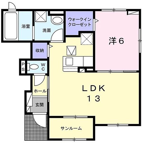 SHINYASHIKI:AP 103号室｜茨城県水戸市新荘(賃貸アパート1LDK・1階・50.42㎡)の写真 その2