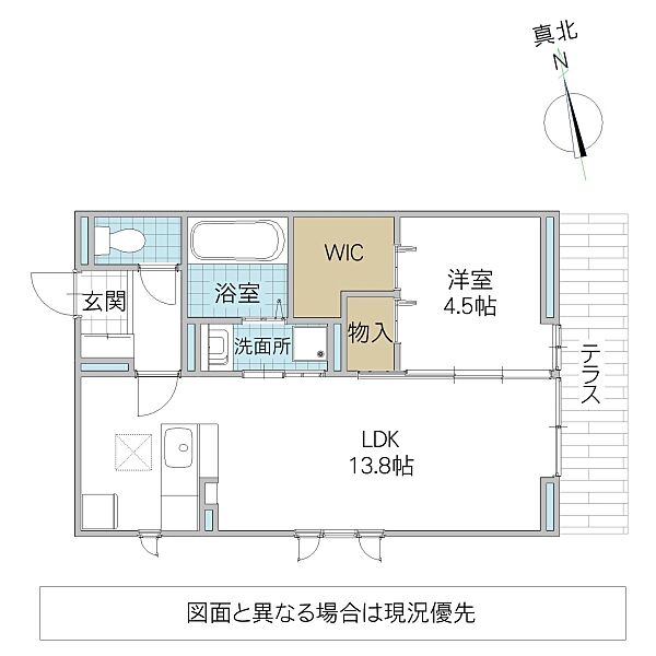 マルメンテ 105号室｜茨城県水戸市三の丸(賃貸アパート1LDK・1階・45.29㎡)の写真 その2