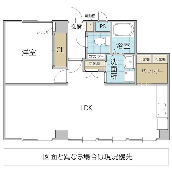 NISHIHARA TERRACE 302号室｜茨城県水戸市西原(賃貸マンション1LDK・3階・56.92㎡)の写真 その2
