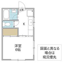 ハイツ中川 B棟 B-4号室 ｜ 茨城県水戸市袴塚（賃貸アパート1K・1階・21.53㎡） その2