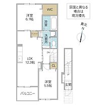 ブリス エイエム I 202号室 ｜ 茨城県水戸市愛宕町（賃貸アパート2LDK・2階・59.16㎡） その2