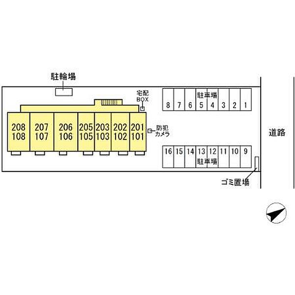 ハルメゾン田彦 208号室｜茨城県ひたちなか市大字田彦(賃貸アパート1LDK・2階・41.54㎡)の写真 その3