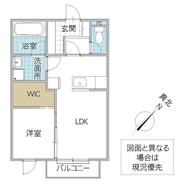 HIGASHI-AKATSUKA TERRACE 107号室｜茨城県水戸市東赤塚(賃貸アパート1LDK・1階・36.43㎡)の写真 その2