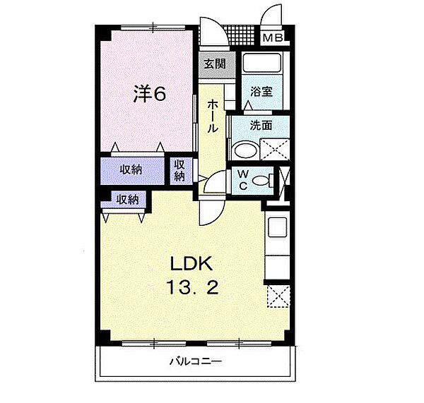 グラディオOTUNA 204号室｜茨城県ひたちなか市高場(賃貸マンション1LDK・2階・46.97㎡)の写真 その2