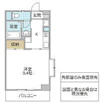 アンバサダ 207号室 ｜ 茨城県水戸市中央（賃貸マンション1K・2階・30.25㎡） その2