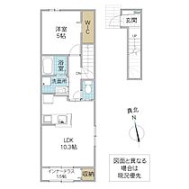 サンプリズム II 201号室 ｜ 茨城県ひたちなか市大字足崎（賃貸アパート1LDK・2階・44.32㎡） その2