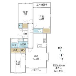 アイレックス備前町 3LDKの間取図画像