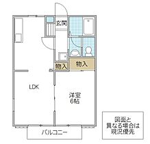 サンシティ六ツ野 B2棟 201号室 ｜ 茨城県ひたちなか市大字中根（賃貸アパート1LDK・2階・40.92㎡） その2