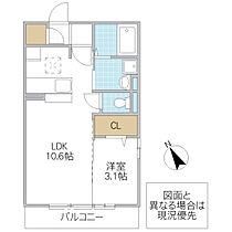 シンシア千波 A 101号室 ｜ 茨城県水戸市千波町（賃貸アパート1LDK・1階・33.38㎡） その2