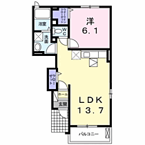 ノイミニヨン A 104号室 ｜ 茨城県水戸市浜田町（賃貸アパート1LDK・1階・44.70㎡） その2