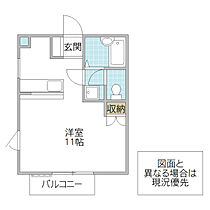 ドミール武藤 C棟 101号室 ｜ 茨城県ひたちなか市外野（賃貸アパート1K・1階・24.84㎡） その2