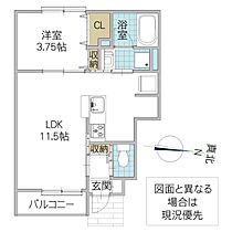 レーガベーネ長堀 III A 104号室 ｜ 茨城県ひたちなか市長堀町（賃貸アパート1LDK・1階・34.88㎡） その1