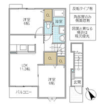 プログレス A 203号室 ｜ 茨城県笠間市住吉（賃貸アパート2LDK・2階・58.86㎡） その1