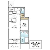 スクエア イースト 102号室 ｜ 茨城県水戸市内原町（賃貸アパート1LDK・1階・35.55㎡） その2