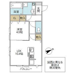 間取図画像 1LDK