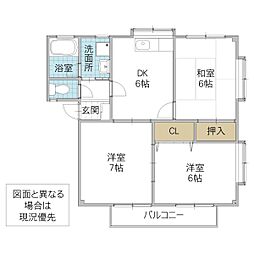 ikハイツ 3DKの間取図画像