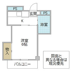 MK3 1Kの間取図画像