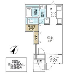 プレミアス II 1階1Kの間取り