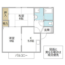 プロシードウィルK 2Kの間取図画像