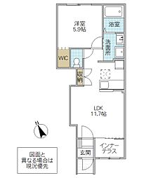 patrie 1階1LDKの間取り