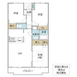 グランマリッチ 3階3LDKの間取り