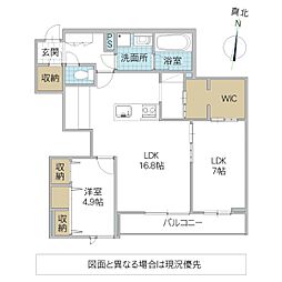 プルミエール 2階2LDKの間取り